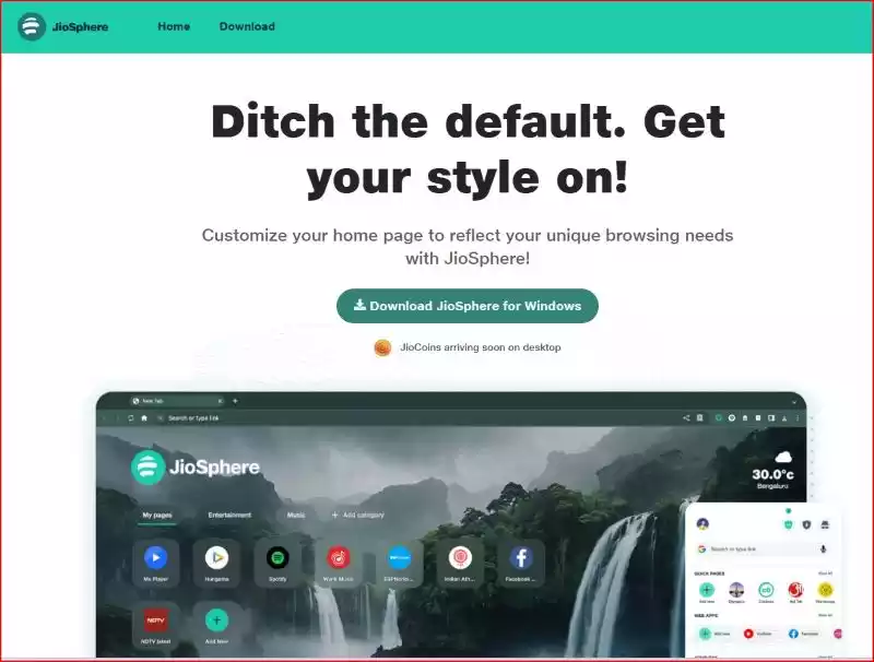 Jiosphere Browser Features Download: Jio Coin कमाने का तरीका