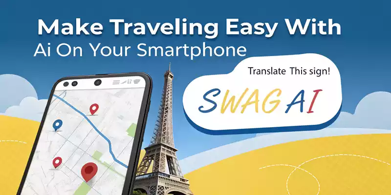 Image of a smartphone with Google Maps, showing how AI makes traveling easier