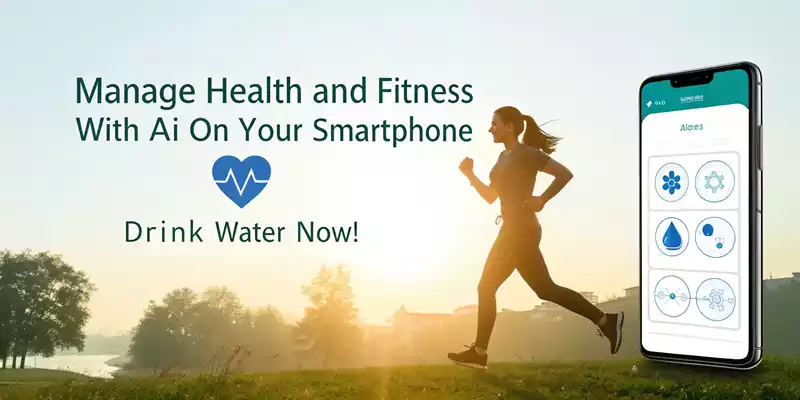Image of a smartphone with a fitness app, showing how AI helps manage health and fitness.