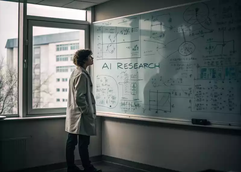 Thoughtful PhD student looking resilient while facing complex research