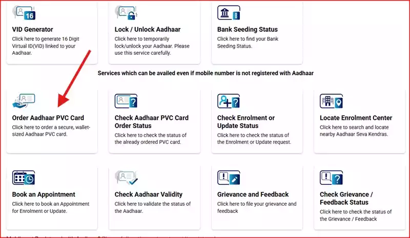 PVC Aadhar card order online apply