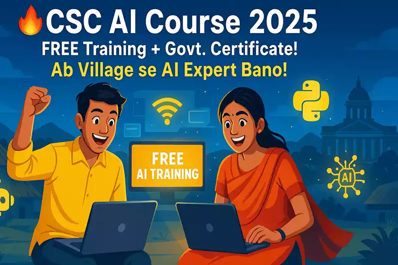 CSC AI Course Details: गांवों में फ्री AI ट्रेनिंग, जानिए पूरा प्रोसेस