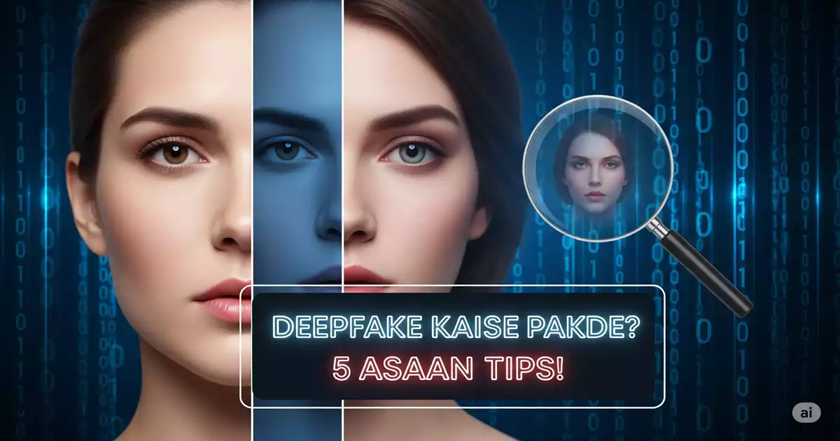 डीपफेक वीडियो कैसे पहचानें: 5 आसान तरीके और टूल्स, AI फेक असली नकली पकड़ें