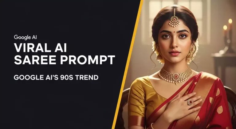 gemini ai saree prompt 90s look