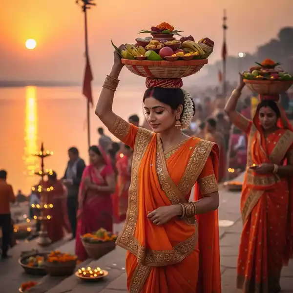 Chhath Puja AI image with my face 1