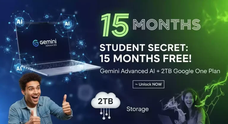 Google One Student Offer 15 Months: Gemini Advanced & 2TB storage Free