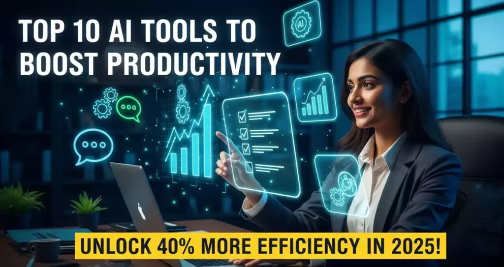 AI टूल्स से प्रोडक्टिविटी कैसे बढ़ाएं: टॉप 10 AI Tools to Boost Productivity