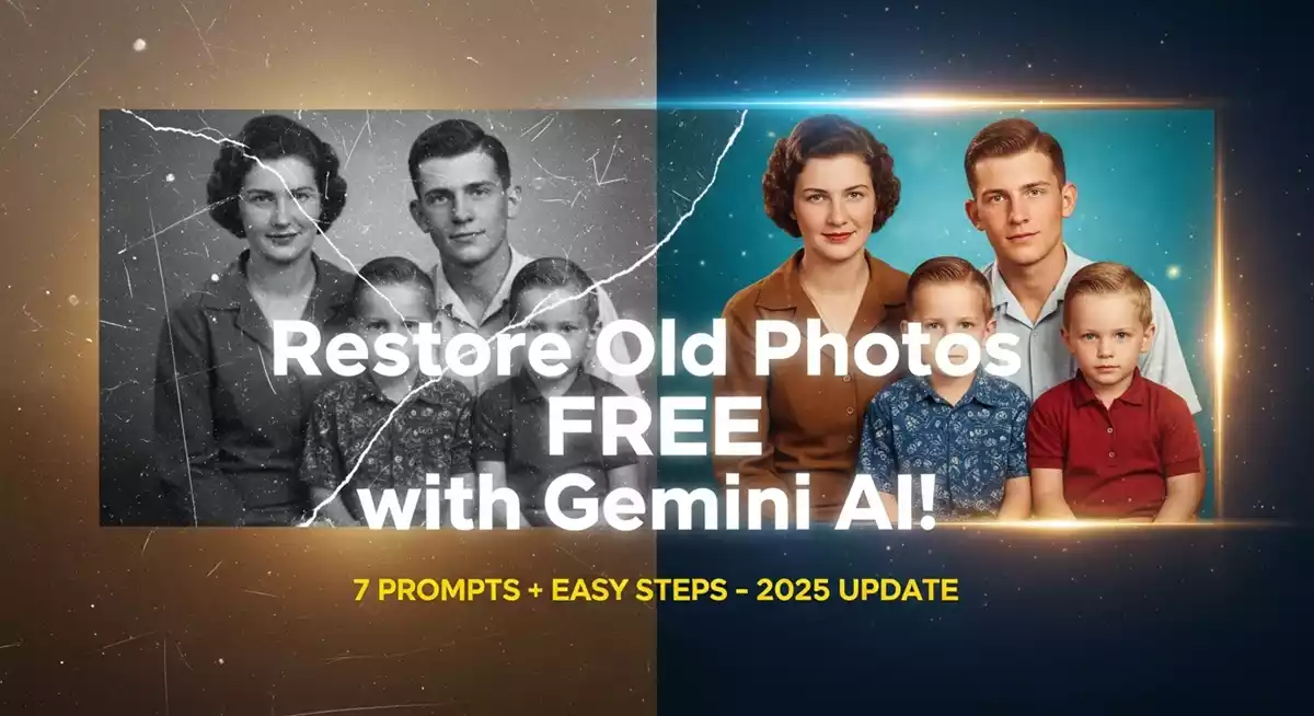 पुरानी फोटो को AI से फ्री में रिस्टोर करें: Gemini प्रॉम्प्ट्स और स्टेप्स | Old Photo Restoration AI Free