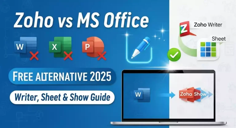 Zoho Office Suite MS Office Alternative: Writer, Sheet, Show सबसे बेहतर