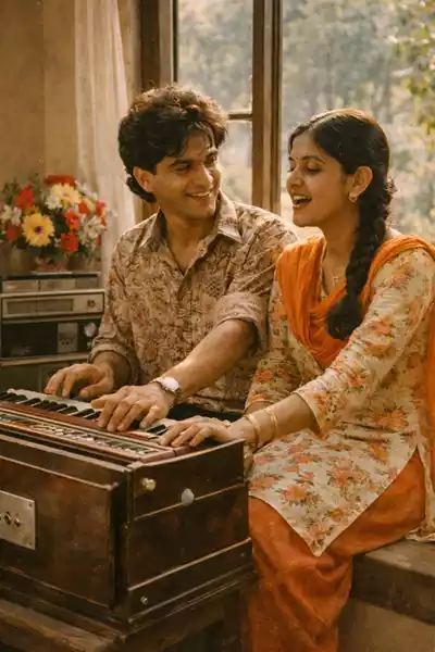 Prompt for Gemini AI retro style couple photo 2