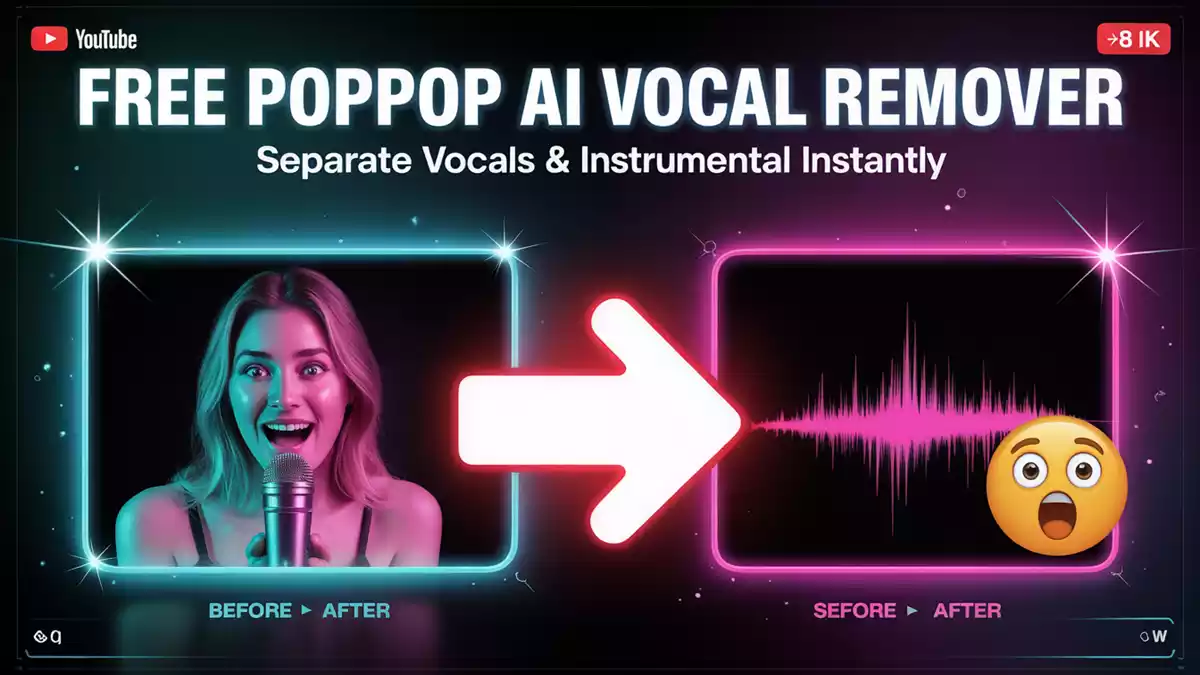 PopPop AI Review: Free Vocal Remover और AI Text to Speech से Audio Edit कैसे करें?
