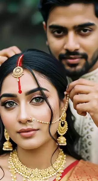 retro bengali couple photo editing prompts