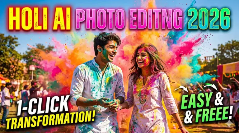 Holi AI Photo Editing Prompt : Google Gemini Free Copy Paste Prompts for Boy Girl